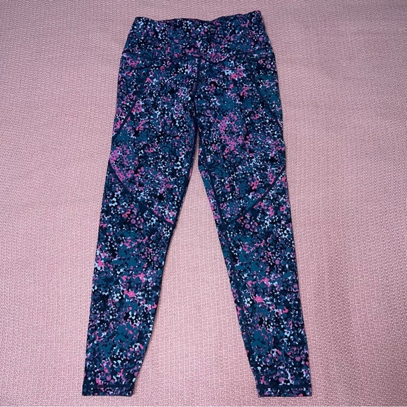 Sweaty Betty Power 7/8 Leggings Women’s size 6 Pink Scattered Petal Print Yoga - Picture 3 of 7